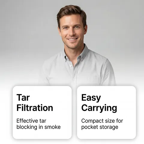 Portable Metal Smoking Pipe Rhinestone Decorated Creative Straight Tube Mouthpiece Tar Filter Smoking Set Accessories For Men