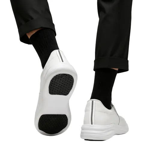 Professional Anti-slip Work Shoes White Black Slip-on Chef Shoes Waterproof Oil-resistant For Food Workshop Factory Hospital Unisex EVA Safety Shoes