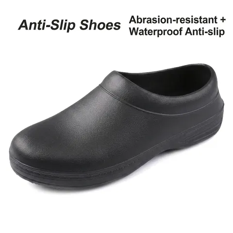 EVA Anti Slip Chef Shoes For Men Women Waterproof Oil Resistant Kitchen Work Shoes Factory Food Workshop Safety Shoes