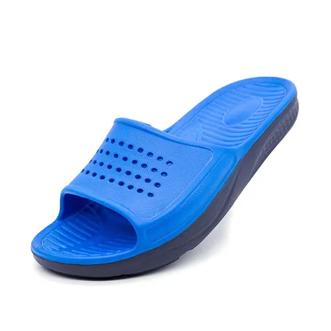 Unisex Summer Slide Slippers Non-slip Lightweight EVA Home Outdoor Beach Couple Sandals Double Color Breathable Hollow Design