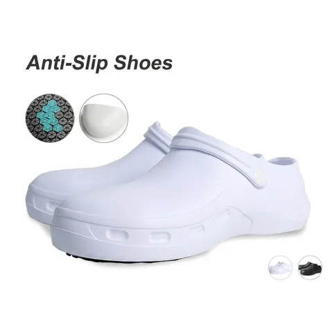 Professional Chef Shoes For Men Women Steel Toe Safety Work Shoes Slip Resistant Waterproof EVA Kitchen Hospital Clogs