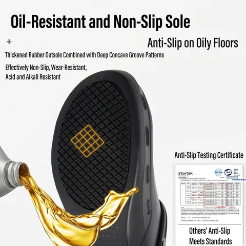 Professional Chef Shoes For Men Women Steel Toe Safety Work Shoes Slip Resistant Waterproof EVA Kitchen Hospital Clogs