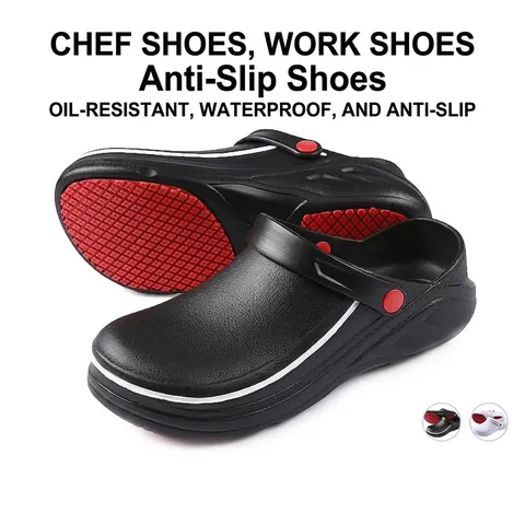 Professional Chef Shoes Waterproof Oil-Resistant EVA Non-Slip Work Clogs For Kitchen Hospital Hotel Safety Footwear Unisex