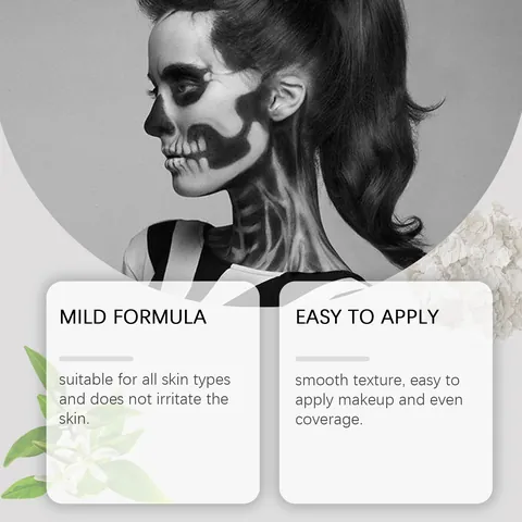 Ensemble de Peinture pour Visage et Corps d'Halloween Palette de Maquillage Professionnelle Rouge Noir Blanc Peinture à l'Huile Avec Pinceaux et Éponge