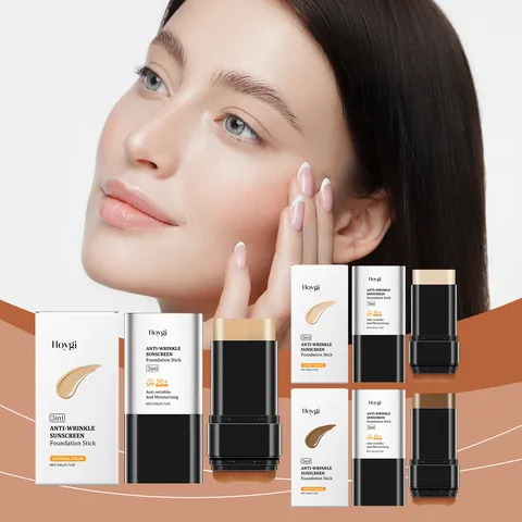 Ενυδατικό Stick Make-up Με Ενσωματωμένο Πινέλο Ελαφρύ Ματ Αντηλιακό Stick Για Λιπαρό Ξηρό Δέρμα Καθημερινό Μακιγιάζ Προσώπου