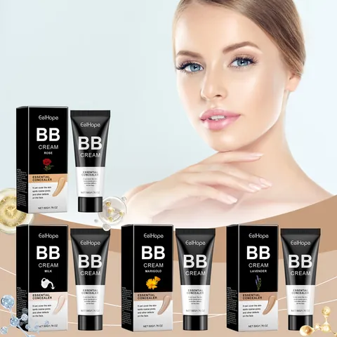 Eelhope Concealer BB Cream Brightening Essential Concealer Milk Hydrating Foundation For Face Makeup Women Daily Skin Care
