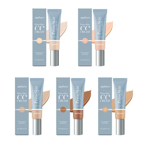 ZEPHOCO Nourishing Lightweight CC Cream Liquid Foundation Hydrating Moisturizing Brightening Natural Long Lasting Face Makeup