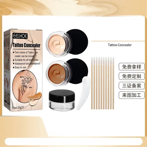 Professional Waterproof Tattoo Concealer Long Lasting Sweatproof Birthmark Scar Cover Up Paste Light Dark Nude Makeup Body Concealer Cream