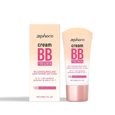 ZEPHOCO Brightening Concealer BB Cream Hydrating Natural Matte Finish 8-in-1 Skin Perfector Long Lasting Face Makeup Base