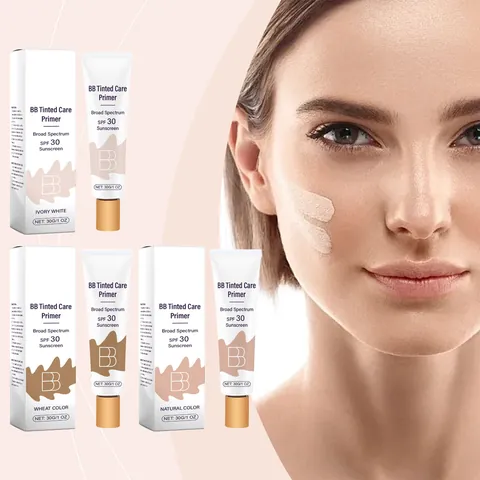 BB Cream SPF 30 Prebase con Color Hidratante Corrector Facial Maquillaje Diario Protección Natural Crema Iluminadora