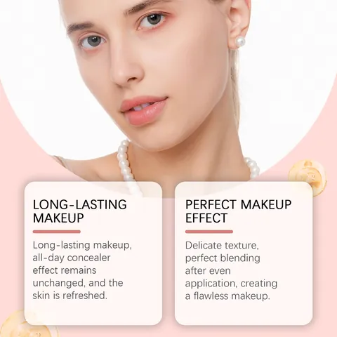 ZEPHOCO Ivory White Brightening Concealer Balm Long Lasting Full Coverage Moisturizing Face Blemish Cover Makeup Cream For Women