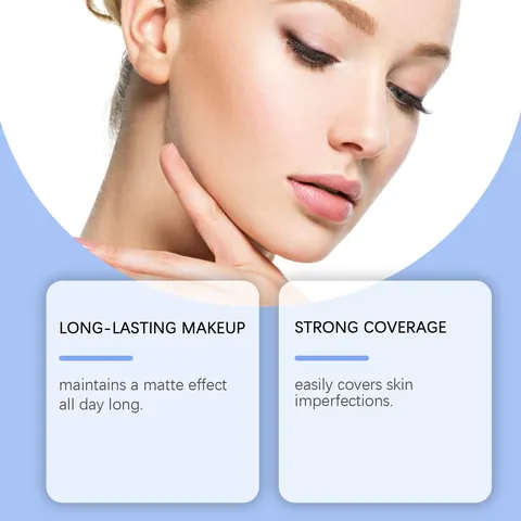 Zephoco Long Lasting Matte Concealer Liquid Foundation Lightweight Moisturizing Waterproof Full Coverage Face Makeup