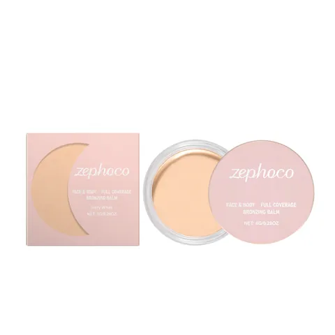 ZEPHOCO Ivory White Brightening Concealer Balm Long Lasting Full Coverage Moisturizing Face Blemish Cover Makeup Cream For Women