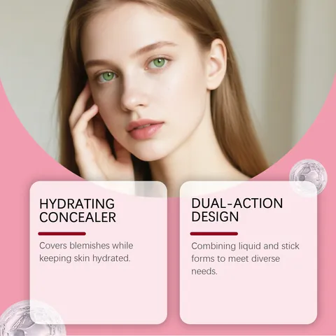 Zephoco 2 In 1 Dual Ended Concealer Stick And Liquid Hydrating Long Lasting Light Brown Face Makeup Cover Blemishes