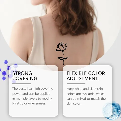 Waterproof Tattoo Concealer Makeup Kit For Scars Birthmarks Long Lasting Full Coverage Cream With Ivory And Dark Tones