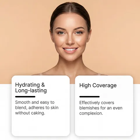 Zephoco Concealer Foundation Stick Natural Shade Hydrating Long Lasting Portable Face Base Makeup Cover Blemishes