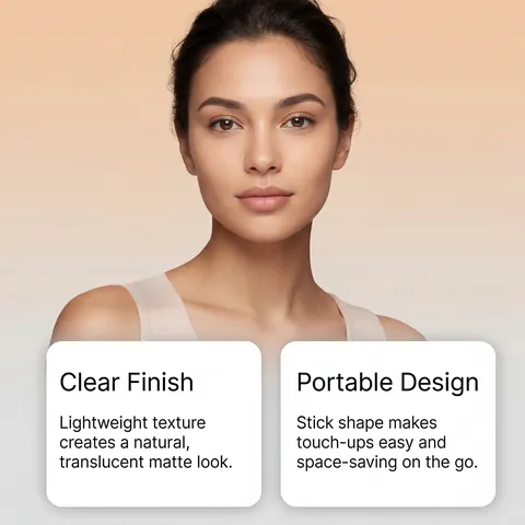 Zephoco Clear Concealer Foundation Stick Long Lasting Silky Matte Mineral Oil Beeswax Face Makeup With Makeup Puff For Women