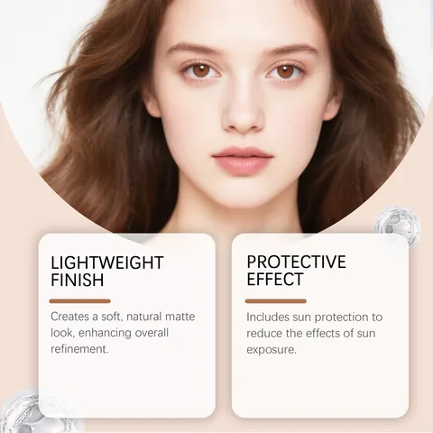 Crema BB Protectora Hidratante Blanco Marfil Acabado Mate Corrector Hidratante Set de Maquillaje Facial Con Brocha para Base
