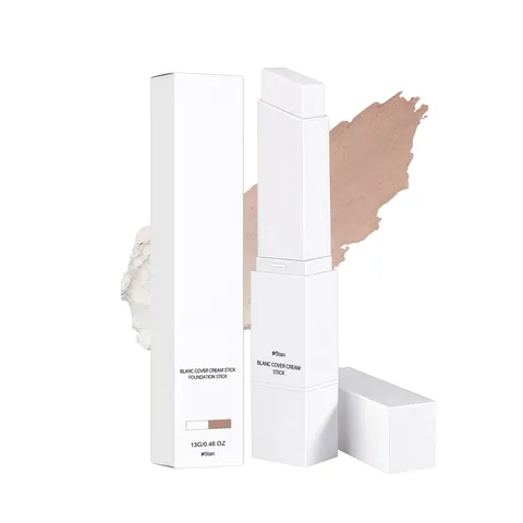 Blanc Cover Cream Foundation Stick Dark Skin Tone Tan Concealer Stick Portable Face Base Makeup For Flawless Natural Look