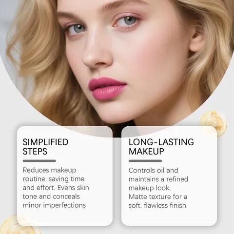 Base de Maquillaje en Polvo Mate para Mujer Control de Brillo de Larga Duración Maquillaje Facial Ligero Polvo Compacto Tono Claro