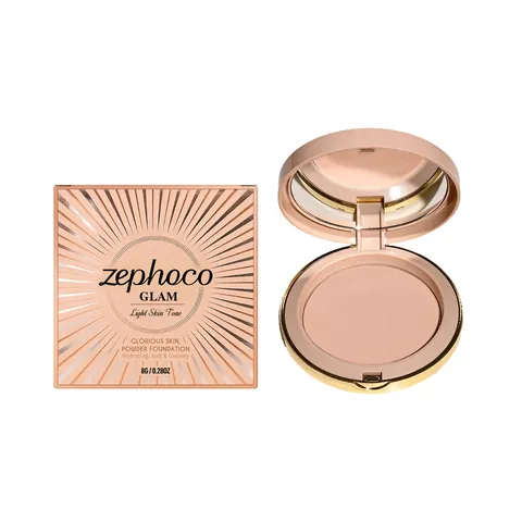 Base de Maquillaje en Polvo Mate para Mujer Control de Brillo de Larga Duración Maquillaje Facial Ligero Polvo Compacto Tono Claro