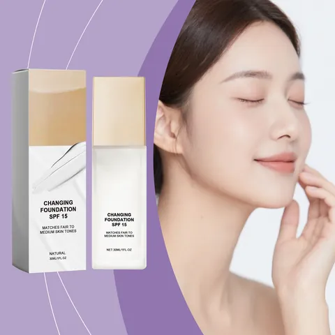 Μέικ Απ που Αλλάζει Χρώμα Ενυδατικό SPF 15 Αντηλιακό Βάση Μακιγιάζ Διορθωτικό Φυσικού Τόνου Επιδερμίδας Κονσίλερ Κρέμα Προσώπου Γυναικεία