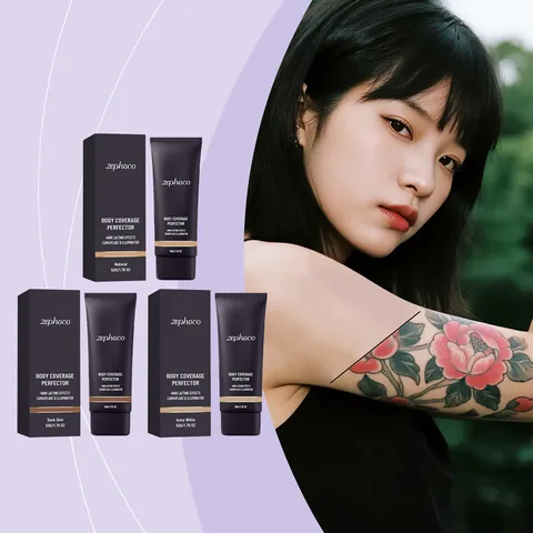 Zephoco Silky Body Coverage Perfector Cream Waterproof Long Lasting Full Coverage Concealer For Scars Tattoos Body Makeup