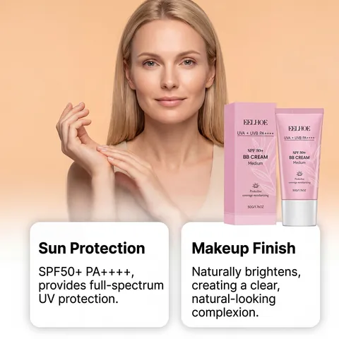 EELHOE Προστατευτική BB Cream SPF 50 PA Μεσαία Απόχρωση Ενυδατικό Concealer Αντηλιακό Foundation Για Γυναικείο Μακιγιάζ Ομορφιάς