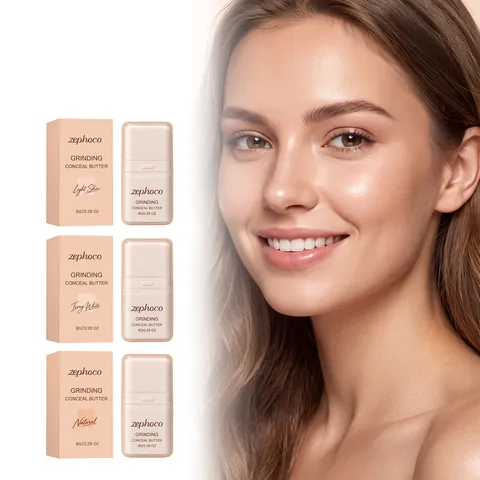 Zephoco Smooth Moisturizing Concealer Paste For Face Natural Long Lasting Waterproof Cover Makeup Base Cosmetics For Women