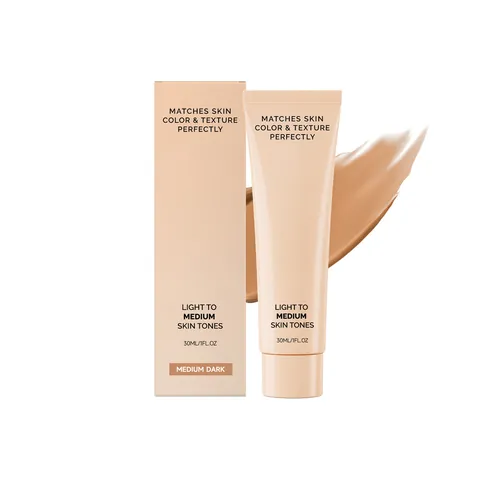Matte Concealer Liquid Foundation Long Lasting Moisturizing Natural Nude Makeup Base For Medium Dark Skin Tone Daily Beauty