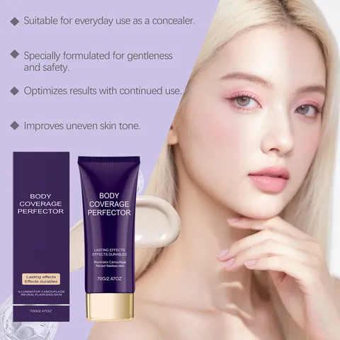 Waterproof Body Concealer Cream Full Coverage For Scars Tattoos Ivory White Long Lasting Skin Tone Correcting Makeup Perfector