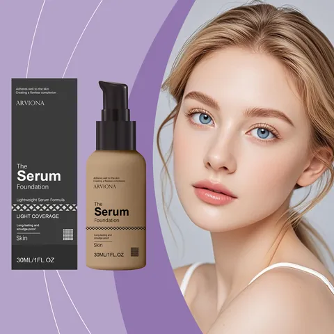 ARVIONA Liquid Serum Foundation Lightweight Natural Coverage Long Lasting Face Concealer For Smooth Skin Finish Beauty Makeup
