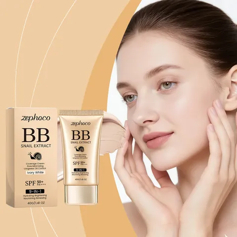 BB Cream Protección Multiefecto SPF Blanco Marfil Extracto de Caracol Hidratante Ligero Corrector Maquillaje Facial