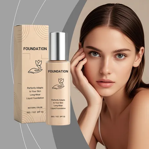 Color Changing Liquid Foundation SPF 50 Full Coverage Concealer Moisturizing Long Lasting Face Makeup Natural Skin Tone