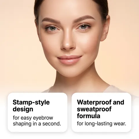 Zephoco Set di Polvere per Sopracciglia Impermeabile a Lunga Durata Kit per Trucco Sopracciglia Naturale Con 3 Paia di Mascherine per Donne Principianti