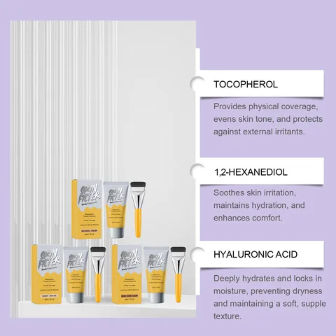 Waterproof Body Concealer Cream For Scars Tattoos Skin Filter Face Foundation With Brush Long Lasting Full Coverage