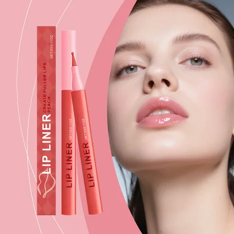 Wasserfester Lippenkonturenstift in Pfirsich Langanhaltender Feuchtigkeitsspendender Lippenstift Natürliches Lippen Makeup Damen