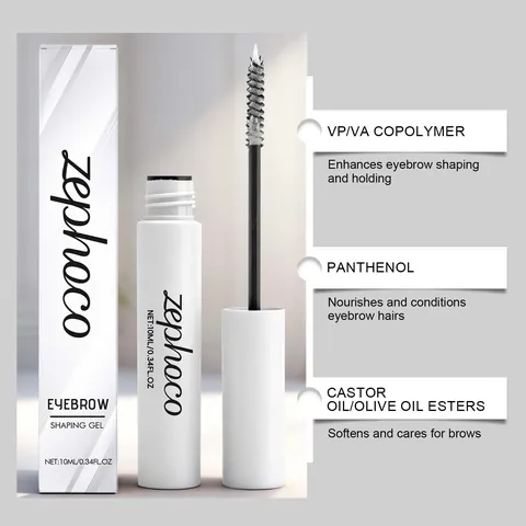 Gel Moldeador de Cejas Gel de Peinado Nutritivo Larga Duración Transparente Impermeabile Brows Taming Liquid Con Cepillo Precisión