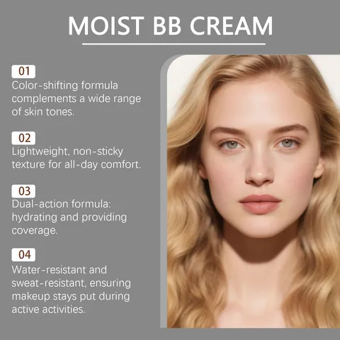 Zephoco BB Cream Hidratante Base de Maquillaje Líquida de Alta Cobertura Corrector Maquillaje Facial Suave de Larga Duración