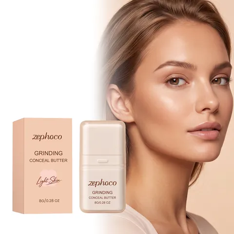 Gladstrijkende Hydraterende Concealer Boter Lichte Huidskleur Langdurige Gezichtsmake-up Basiscrème Voor Donkere Kringen