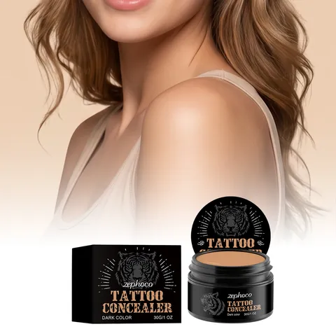 Waterproof Body Tattoo Concealer Dark Color Professional Full Coverage For Scars Birthmarks Long Lasting Smooth Cream
