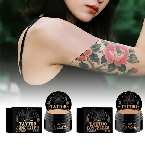 Zephoco Full Coverage Body Concealer For Tattoos Scars Waterproof Long Lasting Moisturizing Skin Care Cream For Women Men