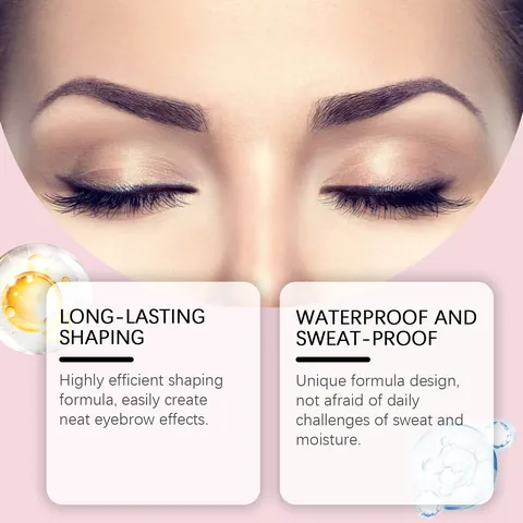 EELHOE Strawberry Flavor Brow Styling Wax Set Long Lasting Waterproof Natural Eyebrow Shaping Soap Wax With Spiral Brush For Women Makeup