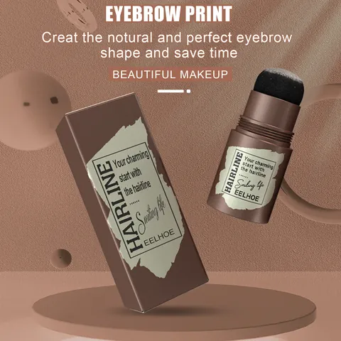 EELHOE Haarlijn Wenkbrauw Schaduwstempel Waterdicht Langdurig Snel Vullen Sponsapplicator Voor Dames Heren Dunner Wordend Haar Decor