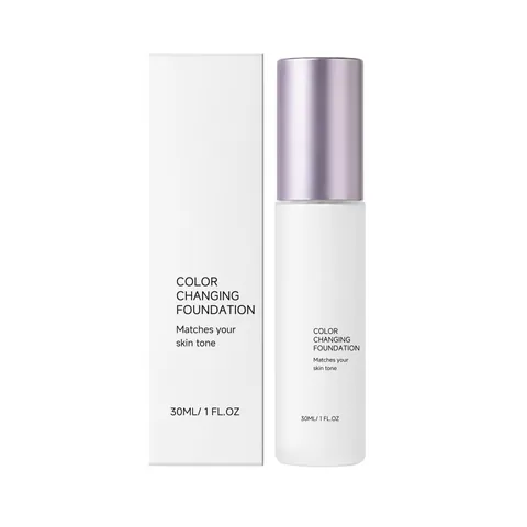 Flawless Color Changing Liquid Foundation Natural Face Makeup Moisturizing Concealer Lightweight Skin Tone Matching Base
