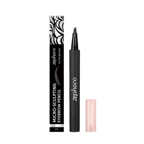 Slate Brown Micro-Sculpting Eyebrow Pencil Four-Pronged Liquid Eye Brow Pen Waterproof Long Lasting Natural Hair-like Makeup