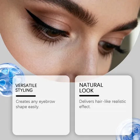 Zephoco Black Eyebrow Makeup Set Professional Waterproof Eyebrow Pomade With Dual-Ended Pen Eyeliner Brush Long Lasting Kit