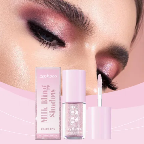 ZEPHOCO Colorful Pearlescent Liquid Eyeshadow Glitter Shimmer Waterproof Long Lasting Sparkling Eye Makeup For Women Party Stage