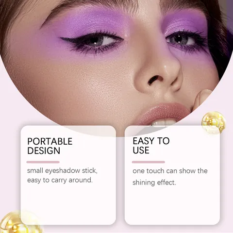 ZEPHOCO Sternenlicht Lila Glitzer Lidschatten Stift Wasserfest Langanhaltend Schimmer Lidschatten Stift Damen Make Up Kosmetik