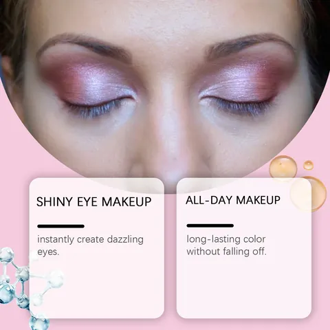 ZEPHOCO Colorful Pearlescent Liquid Eyeshadow Glitter Shimmer Waterproof Long Lasting Sparkling Eye Makeup For Women Party Stage